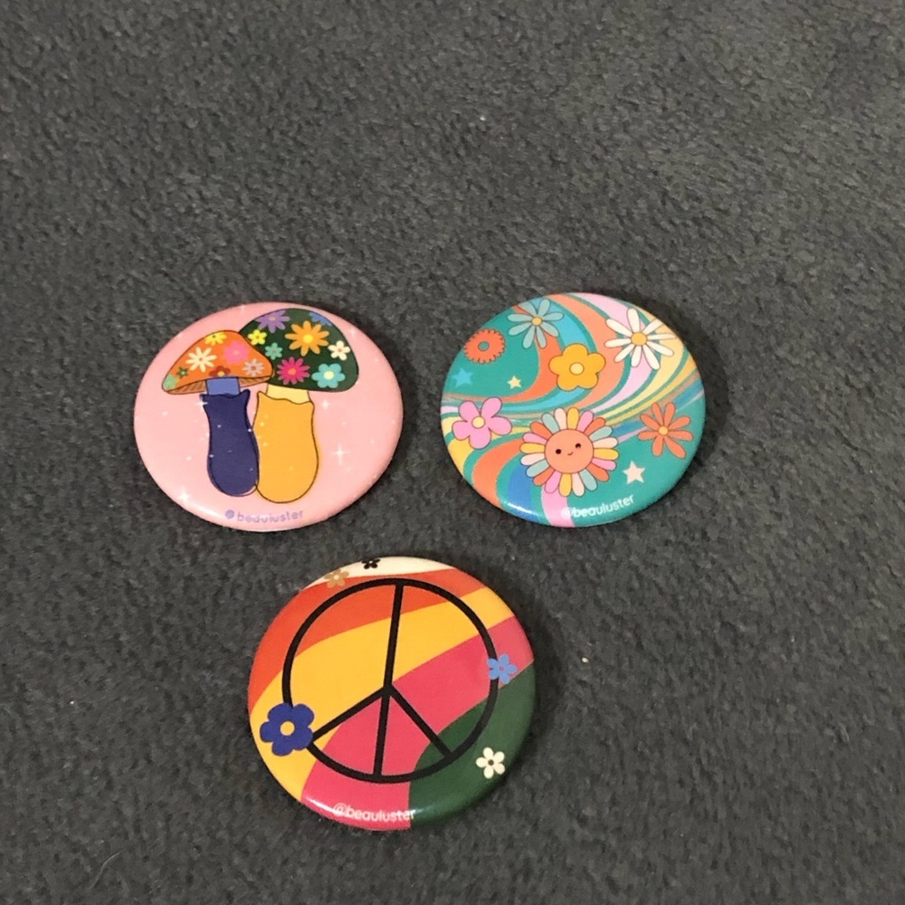 Beauluster Metal Button Pin Set
